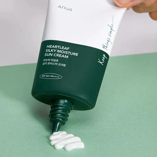 Heartleaf Silky Moisture Sun Cream SPF50+ 50 ml. - Namü 나무