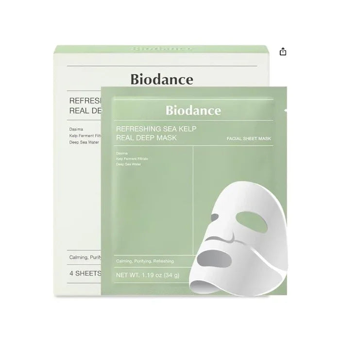 Refreshing Sea Kelp Real Deep Mask 34 g. x 4 unidades - Namü 나무